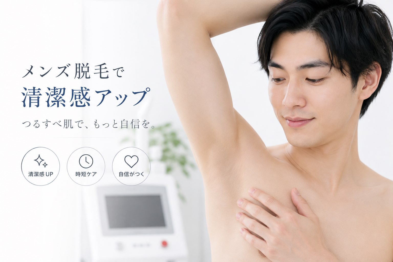 メンズ脇脱毛ガイド｜料金・回数・効果とおすすめクリニックを解説